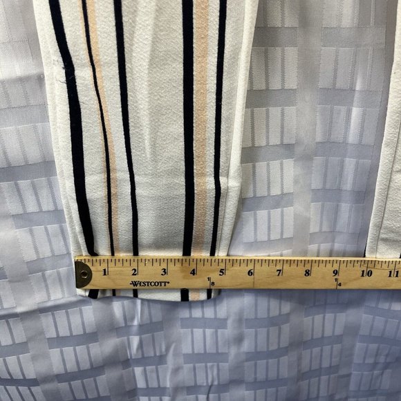Shein Women Dress Pants Size S Color White Black Beige Stripe - Picture 5 of 15